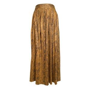 Zara Faux Leather Snakeskin Pleated Midi Skirt Womens XS Boho Bohemian Western